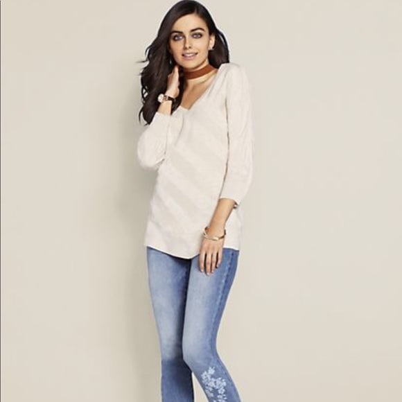 ⬇️ Price Drop NWT Shadow-Stripe Dolman Sweater - Picture 2 of 3